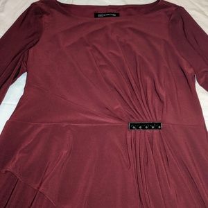 Ruffled Sheath Dress Sz 8 EUC Jones NY